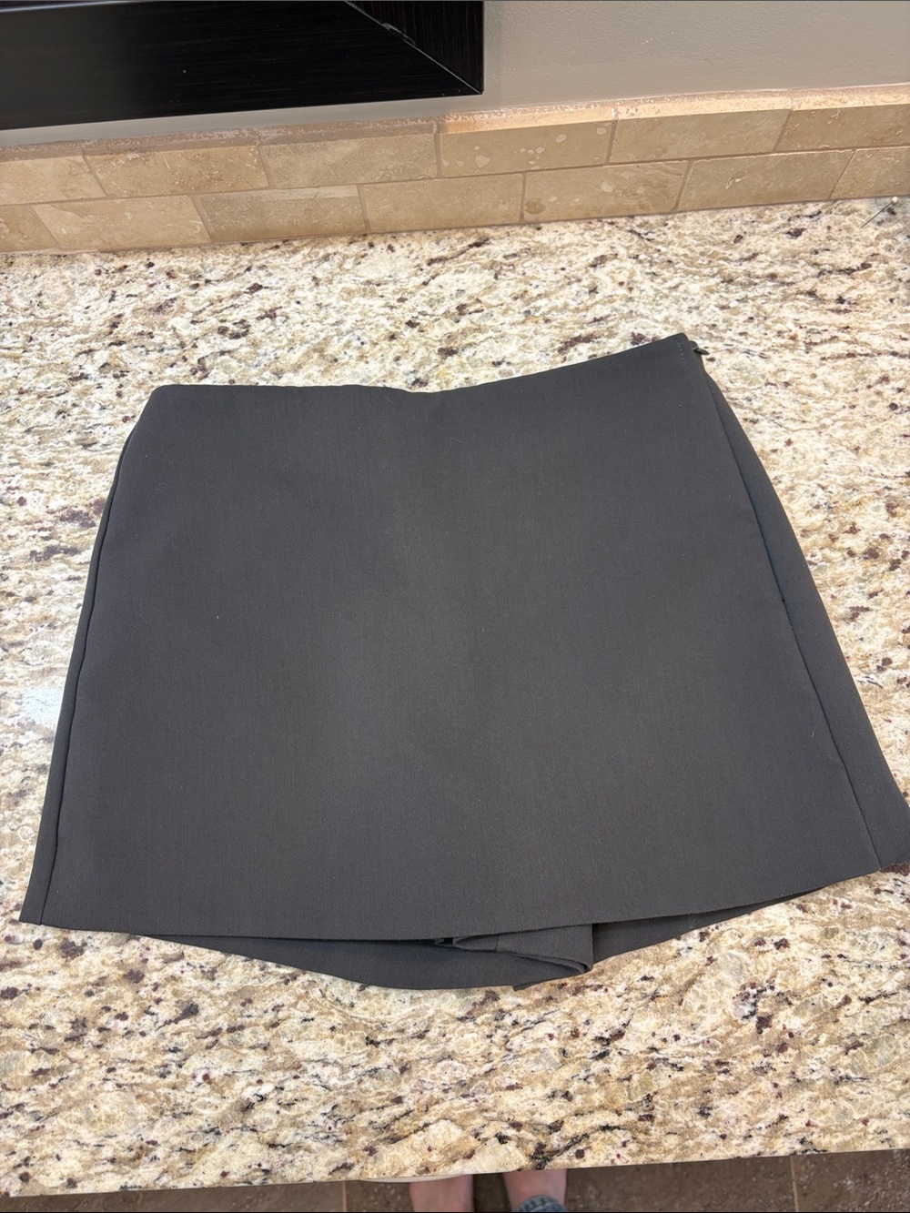 Zara Charcoal Gray Tailored Skort | Medium